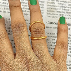 SwanAdjBrass Brass Splint Ring Adjustable for PIP or DIP Joint • Swan Neck Splint • Arthritis ring • RA Rheumatoid Arthritis Splint