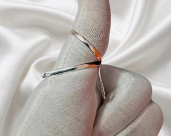 Anel ajustável em prata alemã para artrite, suporte para a articulação metacarpofalângica.