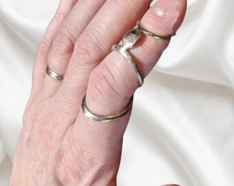 Anéis para dedo em gatilho, anéis para artrite, anéis para dedo em martelo, anéis para tala de dedo para síndrome de Ehlers-Danlos, anéis de suporte para desvio, anéis em prata de lei 925