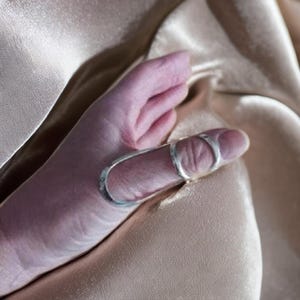 Thumb Splint MCP Silver Ring, MCP Hyperextension Splint, Arthritis Rings, Trigger splint Ring, EDS Splint Ring, Adjustable Ring