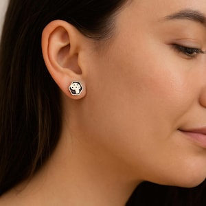 Sterling Silver Mushroom Stud Earrings: Nature-Inspired Fungi Jewelry