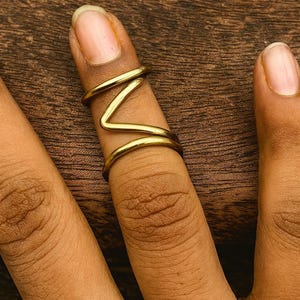 Brass Splint Ring Adjustable for PIP or DIP Joint, Swan Neck Splint, Arthritis ring, Rheumatoid Arthritis Splint
