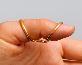 Tala para polegar em gatilho, anel para artrite, em latão, bronze, prata ou titânio, tala ajustável para dedo em martelo martelado