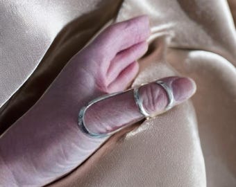 Thumb Splint MCP Silver Ring, MCP Hyperextension Splint, Arthritis Rings, Trigger splint Ring, EDS Splint Ring, Adjustable Ring