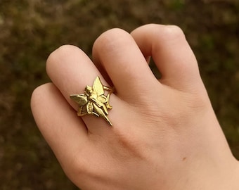 Magical Fairy Ring | Gold Fantasy Adjustable Statement Ring