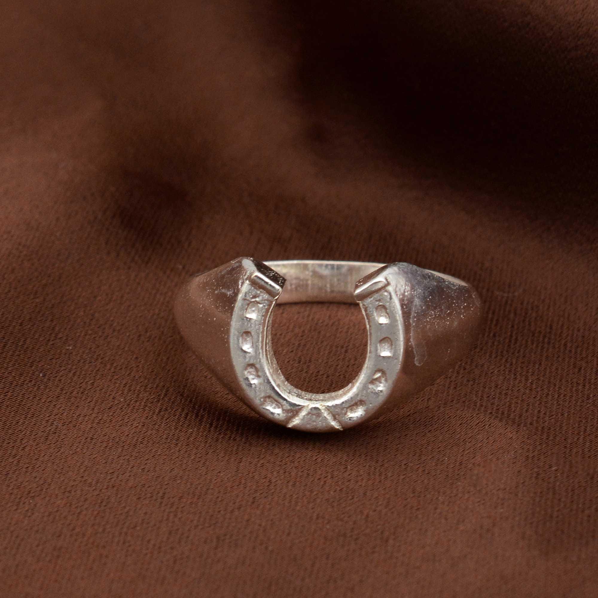 Vintage Silver Horseshoe Ring - Etsy