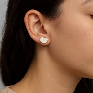 Pendientes de manzana en plata de ley: joyas de frutas minimalistas y bonitas