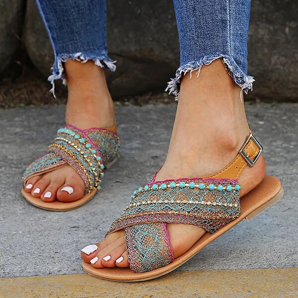 Flat Sandals - Etsy