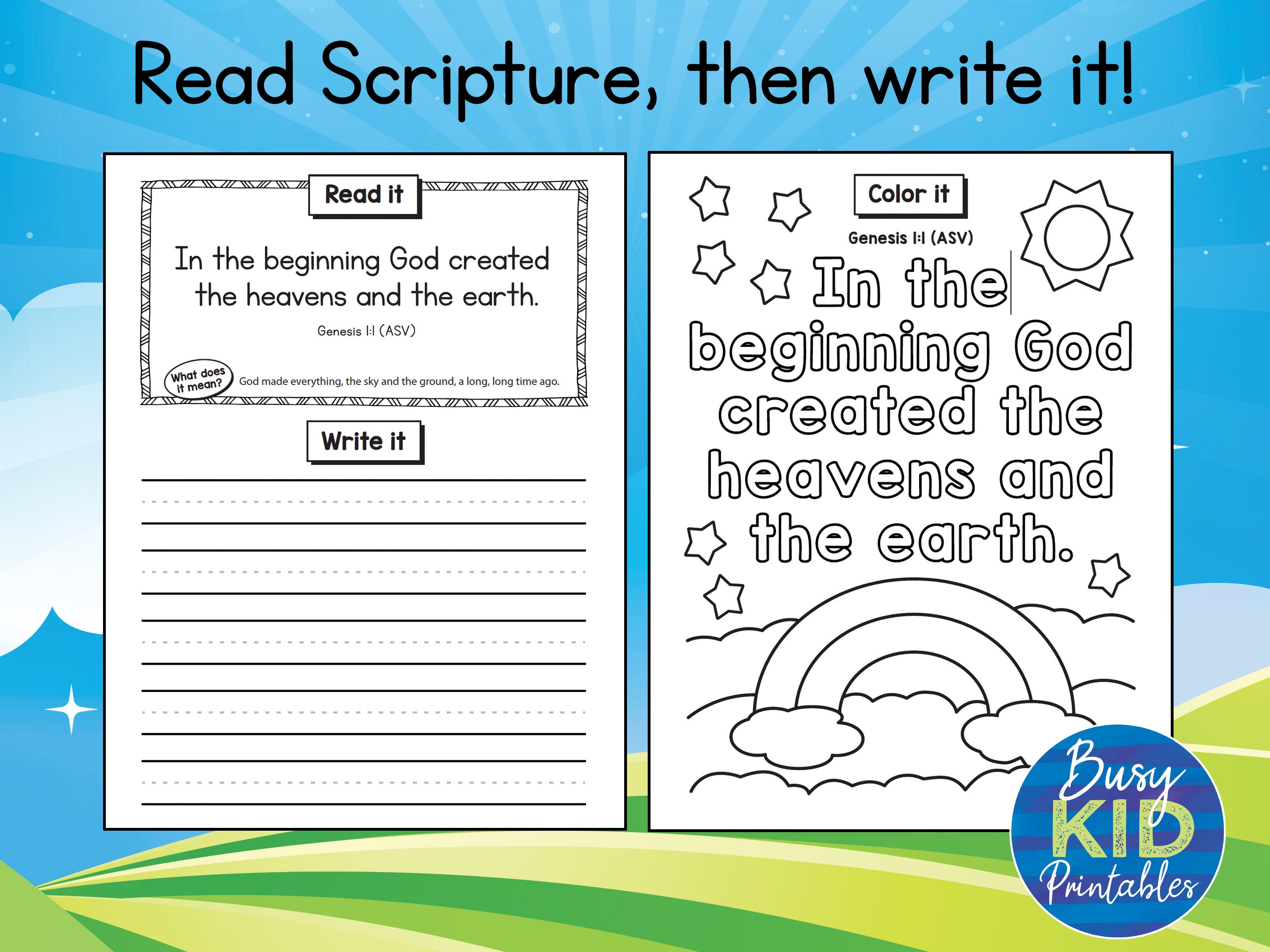 Bible Memory Verses Printable - Handwriting and Coloring - Christian ...