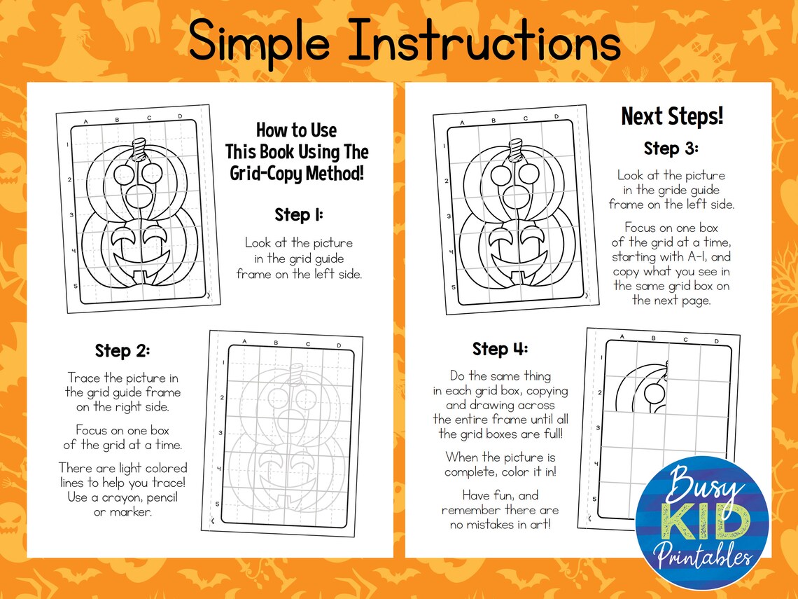 Halloween How to Draw Printable Simple Tracing and Drawing Activity ...