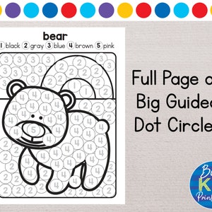 Color by Number Dot Marker Printable - Number Learning Dab a Dot ...
