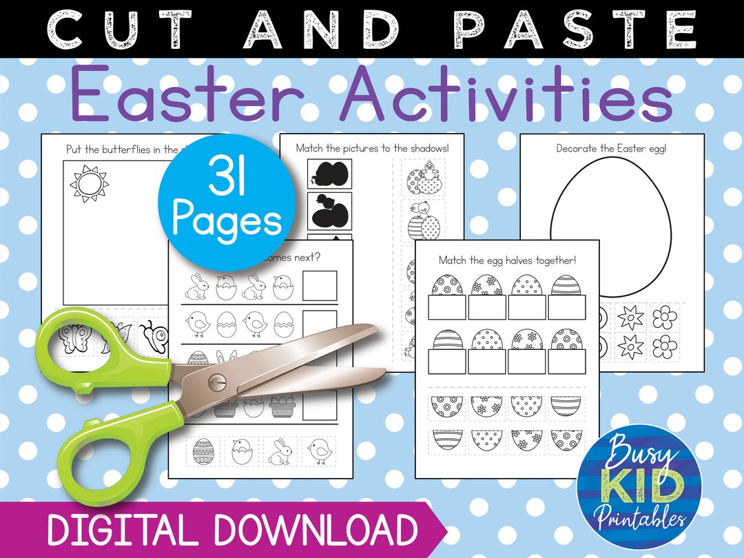 Easter Preschooler Printable Tracing Cutting Shapes Lines Easter