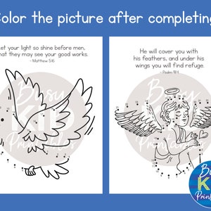 Easy Dot to Dot Printable - Bible and Nature - Christian Activity Pages ...
