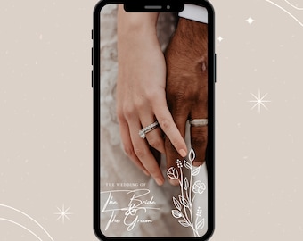 Elegant Classy Wedding Facebook & Instagram Story Filter, Instagram Story Wedding Filters, Custom wedding filter for instagram facebook