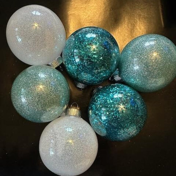 Christmas Ornaments Turquoise Etsy