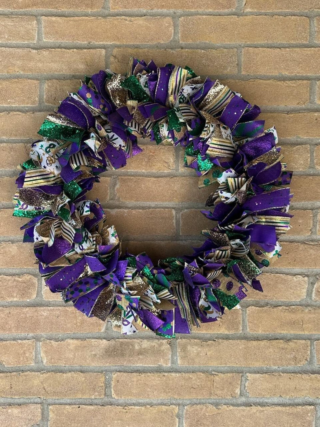 mardi gras ribbon for wreath