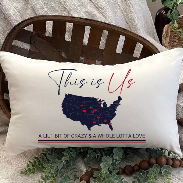 State Pillow Etsy