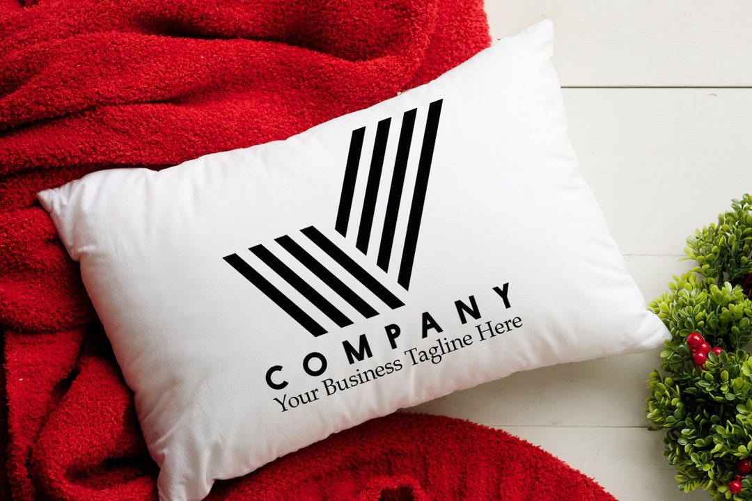 Custom Logo Pillow Business Gifts Company Anniversary Gift Etsy
