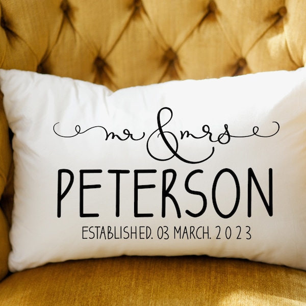 Mr and Mrs Pillows Etsy