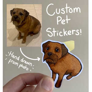 Stickers personnalisés pour animaux de compagnie | Stickers animaux de compagnie personnalisés dessinés à la main