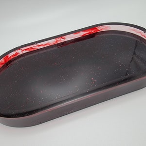 Taca owalna z krwią wampira | Taca na tabletki 7&quot; | Dekoracja stołu