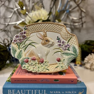 Fitz and Floyd Essentials Botanical Bunny Canape Plate