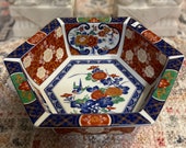 Imari Style Hexagonal Vintage Bowl