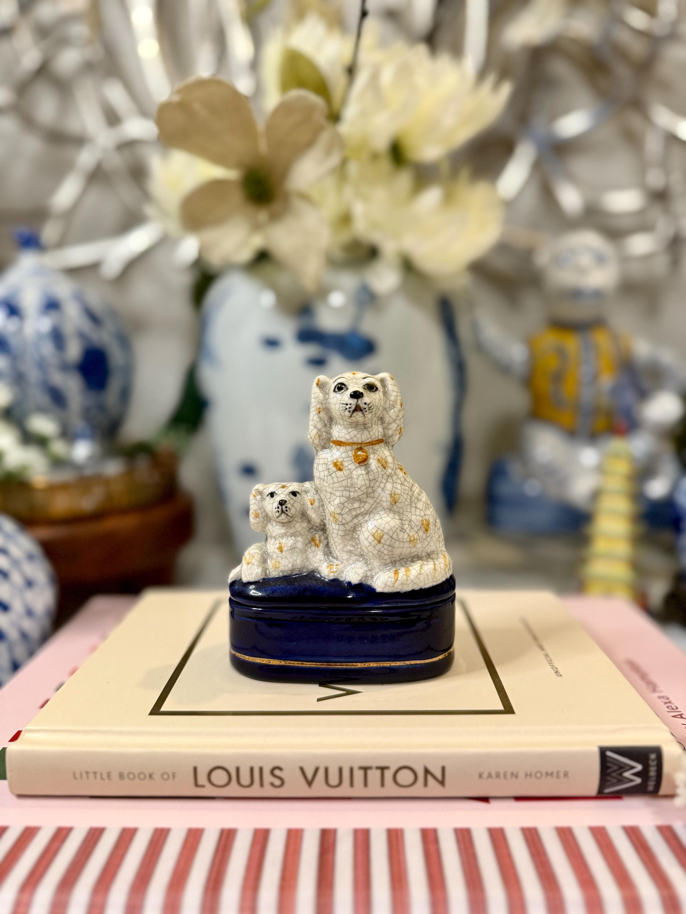 1980s FITZ & FLOYD 陶器 アンティーク ジュエリーボックス 1980ss FITZ & FLOYD 陶器 アンティーク ジュエリーボックス