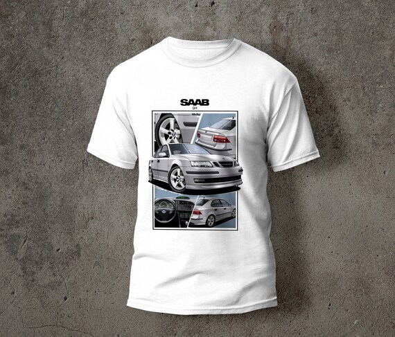 Saab T shirt Saab 93 SS Sedan Silver Saab T shirt Classic Etsy