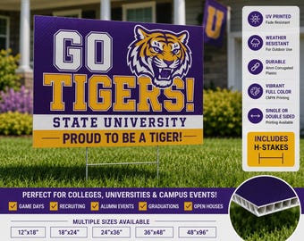 Custom Yard Signs | Personalized Outdoor Coroplast Signs for Business, Graduation, Birthday & Events