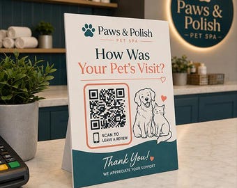 Custom Counter Card with Easel Back | Full Color Table Top Sign | Business Countertop Display | Foam, PVC or Styrene