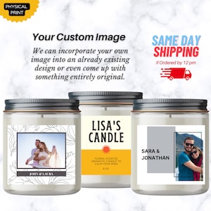 Personalised Custom Adhesive Candle Sticky Labels Coulterville Design 