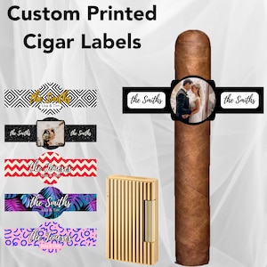 Custom Cigar Wrappers - Personalized Cigar Label - Custom Wedding Cigar Labels - Baby Announcement - Birthday Cigar - Custom Wedding Favors