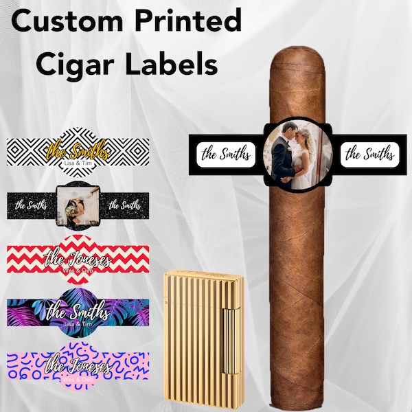 Custom Cigar Wrappers - Personalized Cigar Label - Custom Wedding Cigar Labels - Baby Announcement - Cigar Label - Custom Wedding Favors