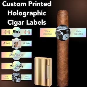 Custom Cigar  Wappers - Cigar Baby Announcement - Personalized Cigar Label - Wedding Announcement - Bachelor Gift - Birthday Gift