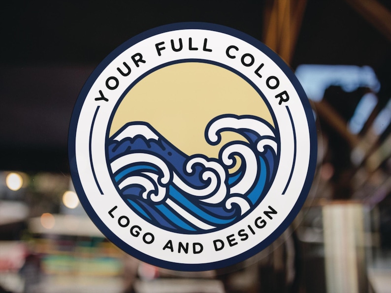 Full-color window decal example.