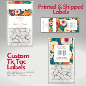 Custom Tic Tac Label - Wedding Favors - Personalized Tic Tac Labels - Anniversary - Mint to Be - Birthday Gift - Wedding Mint Box - Tic Tac