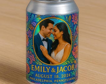 Custom Holographic Beer Can Labels: Personalized Party Favors