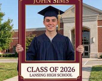 Graduation Frame, Grad Party Prop, Custom Selfie Frame, Class of 2026 Sign, Graduation Decor, Photo Booth Frame, Senior Photo Prop