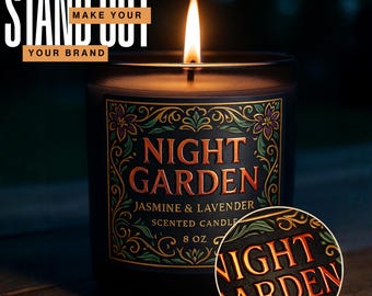 Custom Waterproof Raised Candle Labels – Embossed 3D Logo Stickers & Luxury Vinyl Candle Decals