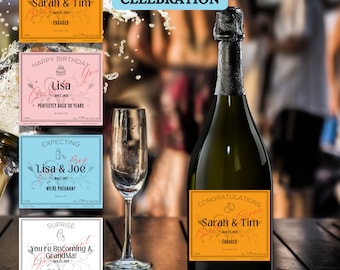 Custom Wine Labels: Personalized Champagne, Birthday, Bridal Shower