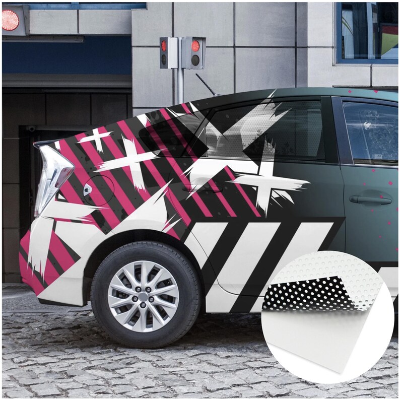 Custom Perforated Car Window Decal | One Way Vision Privacy Film ...