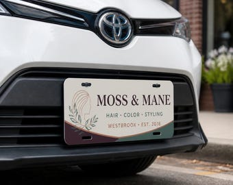 Custom License Plate 12x6, Personalized Vanity Plate, Full Color Novelty Car Tag, Front Plate Gift for Him or Her, Team License Plate