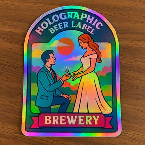Custom Holographic Stickers: Business Logo, Die Cut Labels