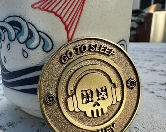 Personalized Gamer Brass Coin: One More Game Decision Coin