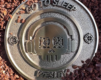 Personalized Gamer Brass Coin: Go To Sleep vs One More Game