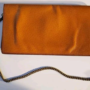 Cartera vintage de motociclista con cadena, hecha a mano en cuero auténtico, de primera calidad.