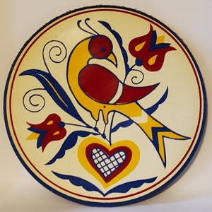 Vintage Distelfink Hex Signs PA Dutch 8” Masonite