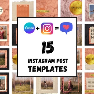 Modèle Instagram Post Canva PAPIER ROSE