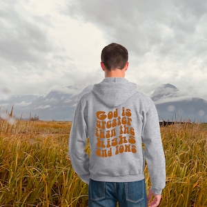 God Is Greater Than The Highs And Lows Sweatshirt|Christian Sweatshirt|Religious Sweatshirt|Aesthetic Sweatshirt| Retro Sweater|Gift Her Tee